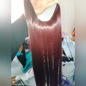 Elegant Burgundy Hair Halo